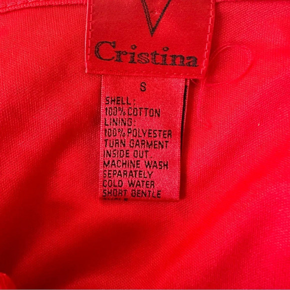 V Cristina floral crochet dress in red size: Small - Picture 3 of 3